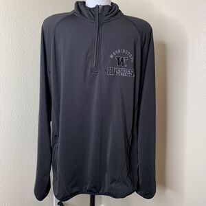 Section 101 K Knight Apparel UW Washington Huskies Men’s 1/4 Zip Black Sz L